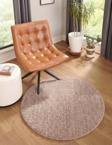 3' 3 x 3' 3 Jill Zarin Shaggy Chic Round Rug
