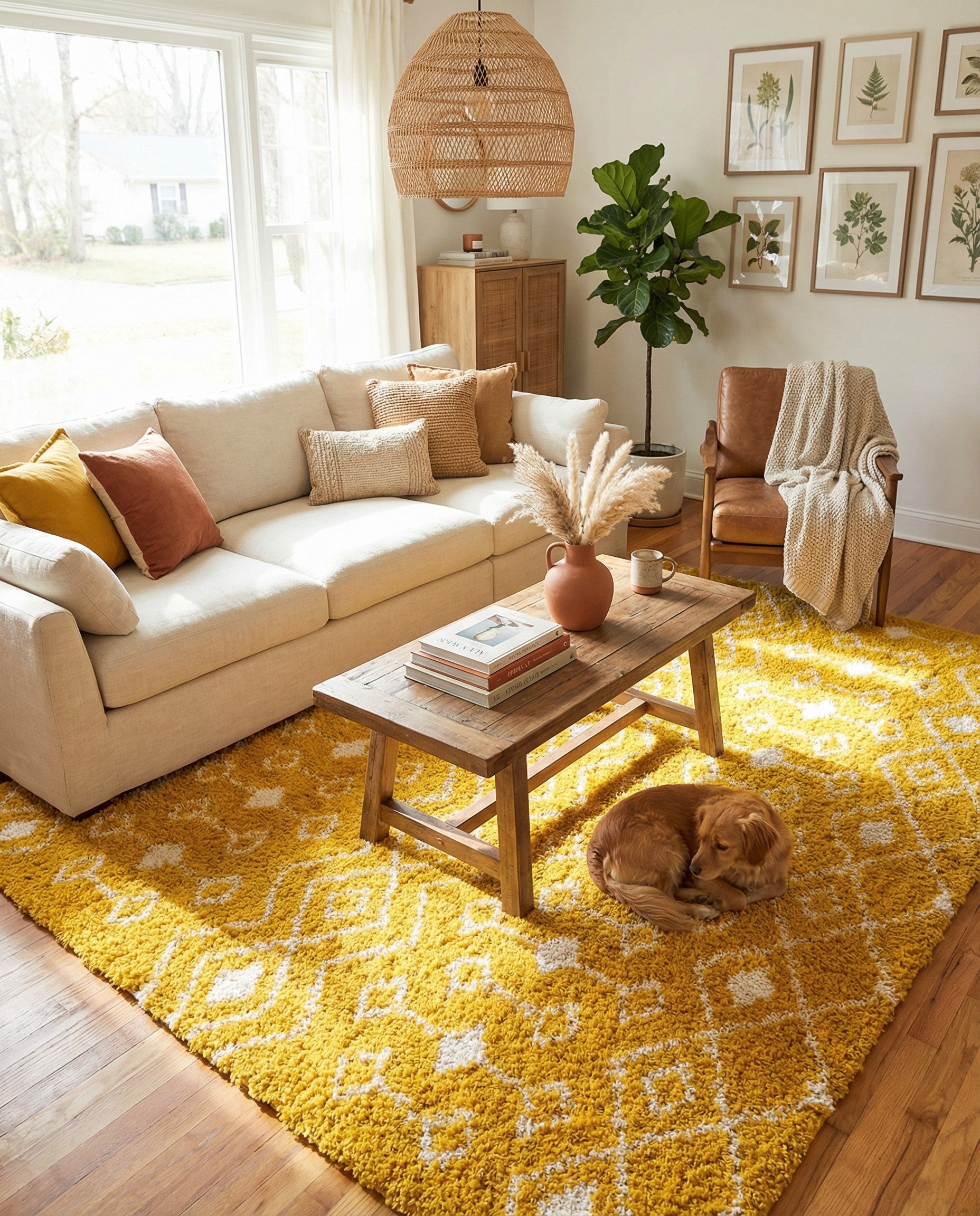 10' x 10' Moroccan Trellis Shag Square Rug