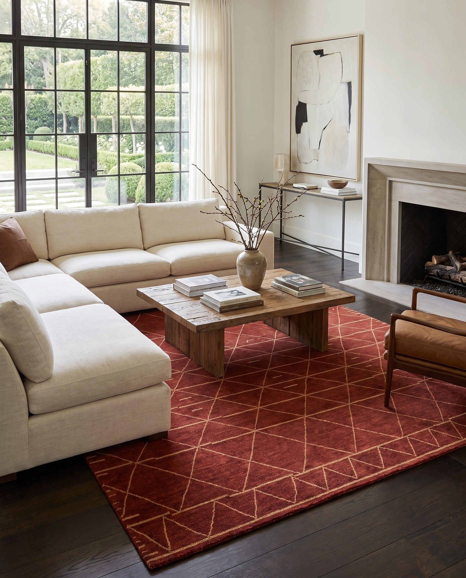 9' 4 x 11' 10 Hand Knotted Ziegler Modern Rug