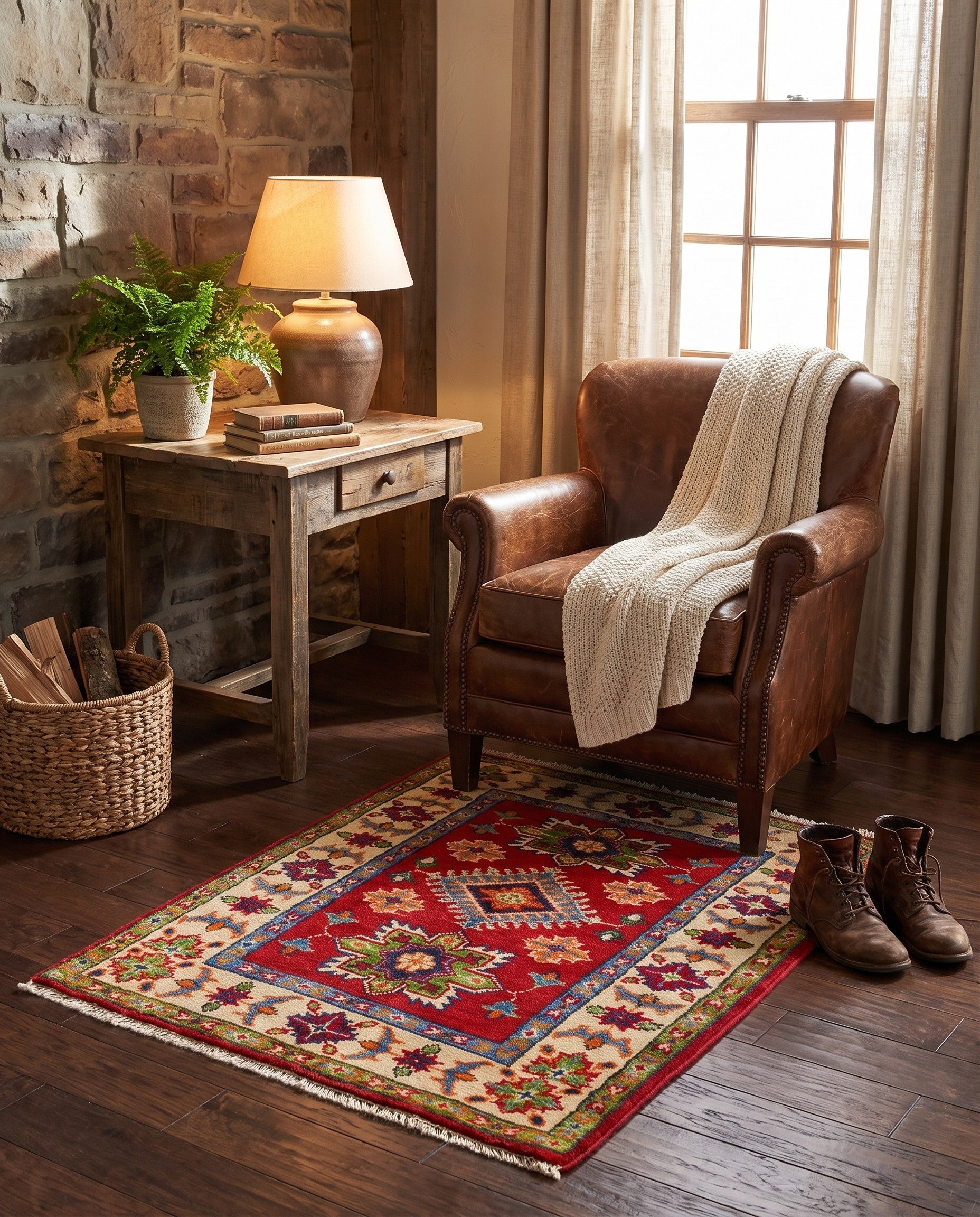 2' 1 x 2' 11 Hand Knotted Kazak Rug