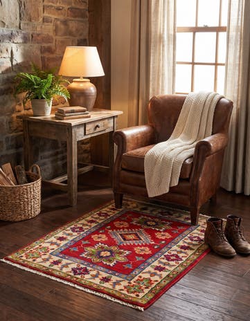 2' 1 x 2' 11 Hand Knotted Kazak Rug