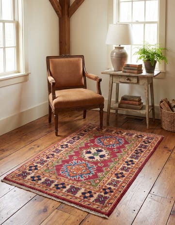 1' 11 x 2' 10 Hand Knotted Kazak Rug