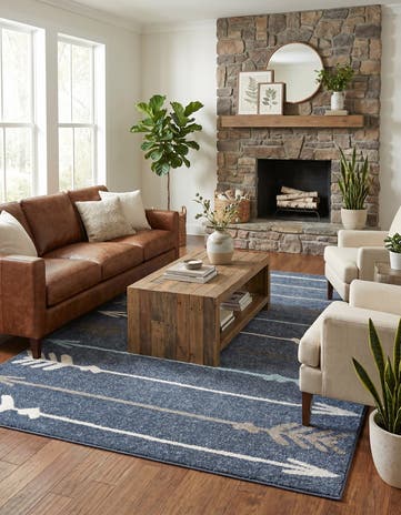 Navy Blue Equinox Rug