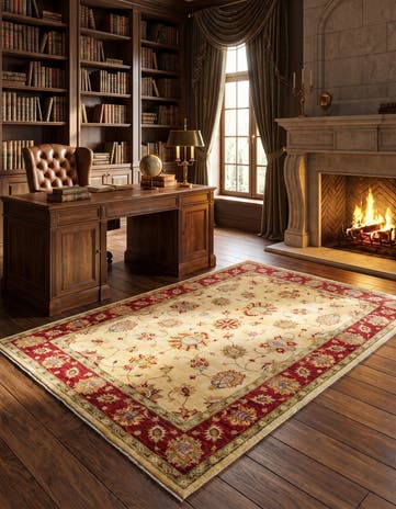 5' 1 x 6' 7 Hand Knotted Ziegler Rug