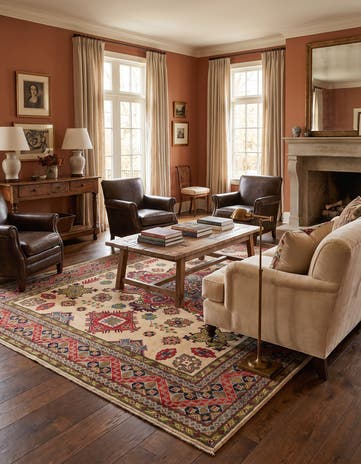 8' 5 x 9' 10 Hand Knotted Kazak Rug