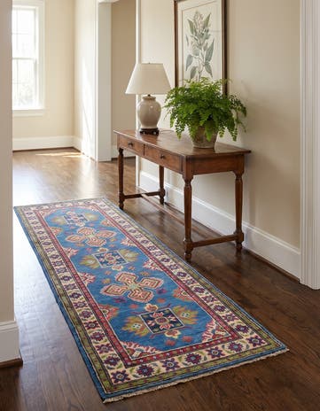 2' 1 x 6' Hand Knotted Kazak Runner Rug