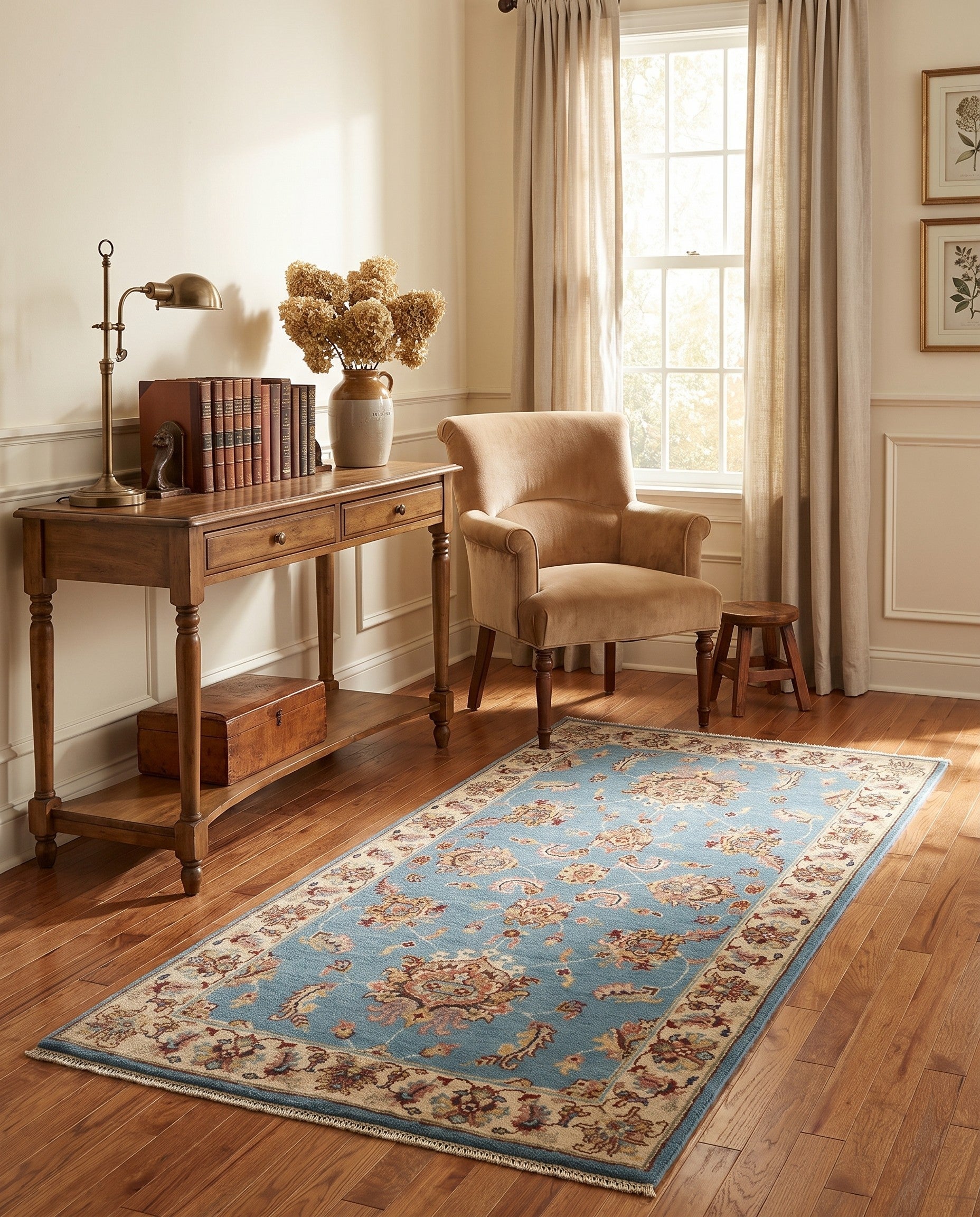 2' 11 x 5' 1 Hand Knotted Ziegler Rug