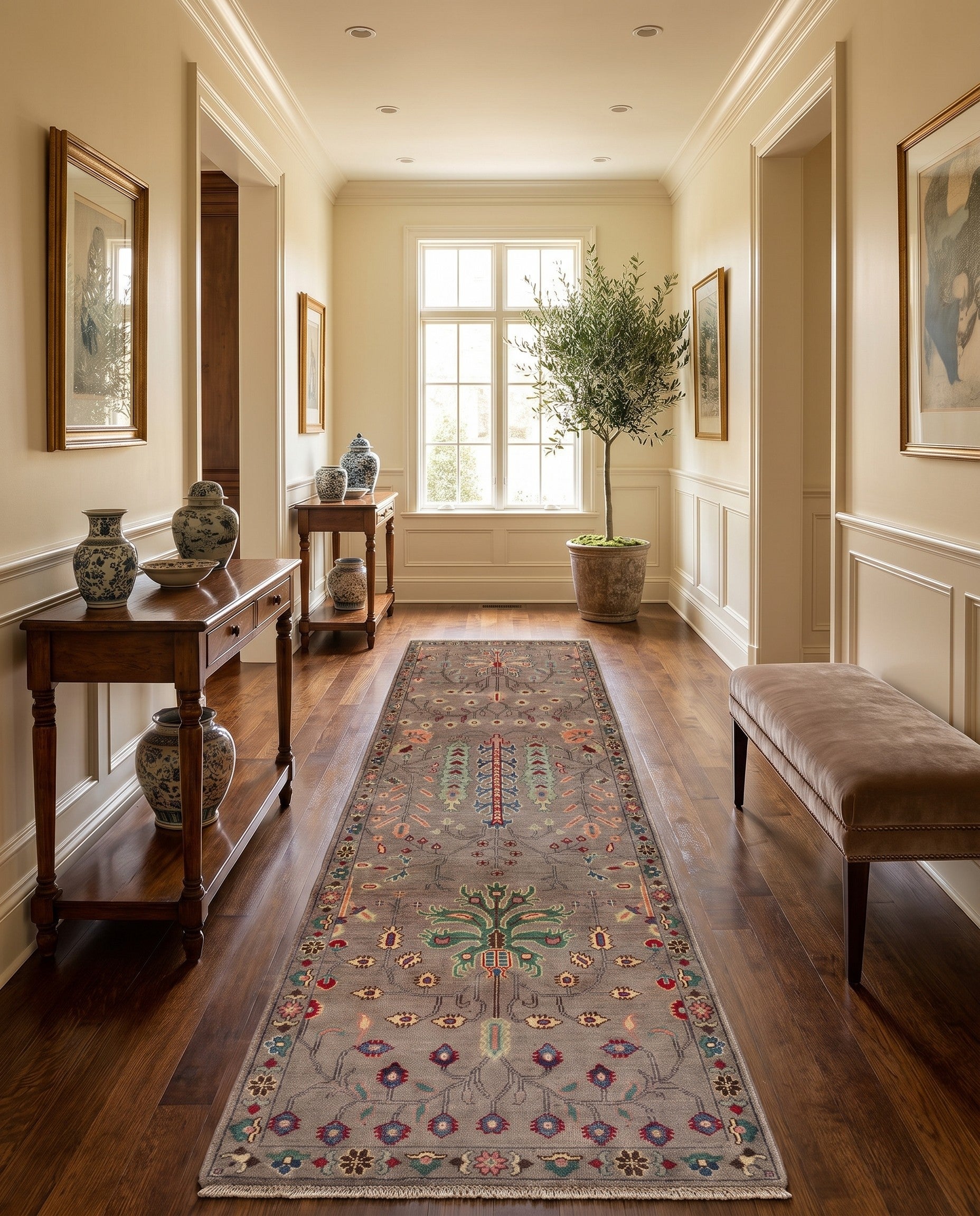2' 10 x 9' 8 Hand Knotted Kazak Runner Rug