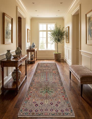 2' 10 x 9' 8 Hand Knotted Kazak Runner Rug