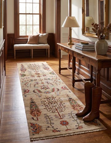 2' 7 x 9' 7 Hand Knotted Ariana Ziegler Runner Rug
