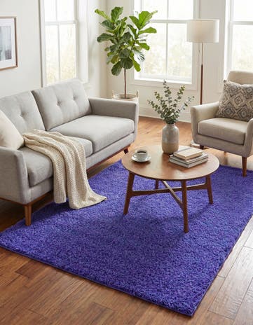 5' x 7' Solid Shag Rug