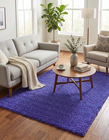 5' x 7' Solid Shag Rug