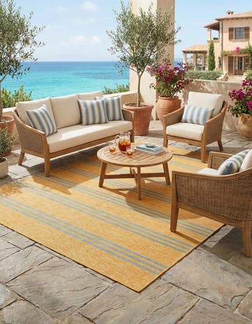 7' x 10' Easy-Clean Jill Zarin Anguilla Indoor / Outdoor Rug