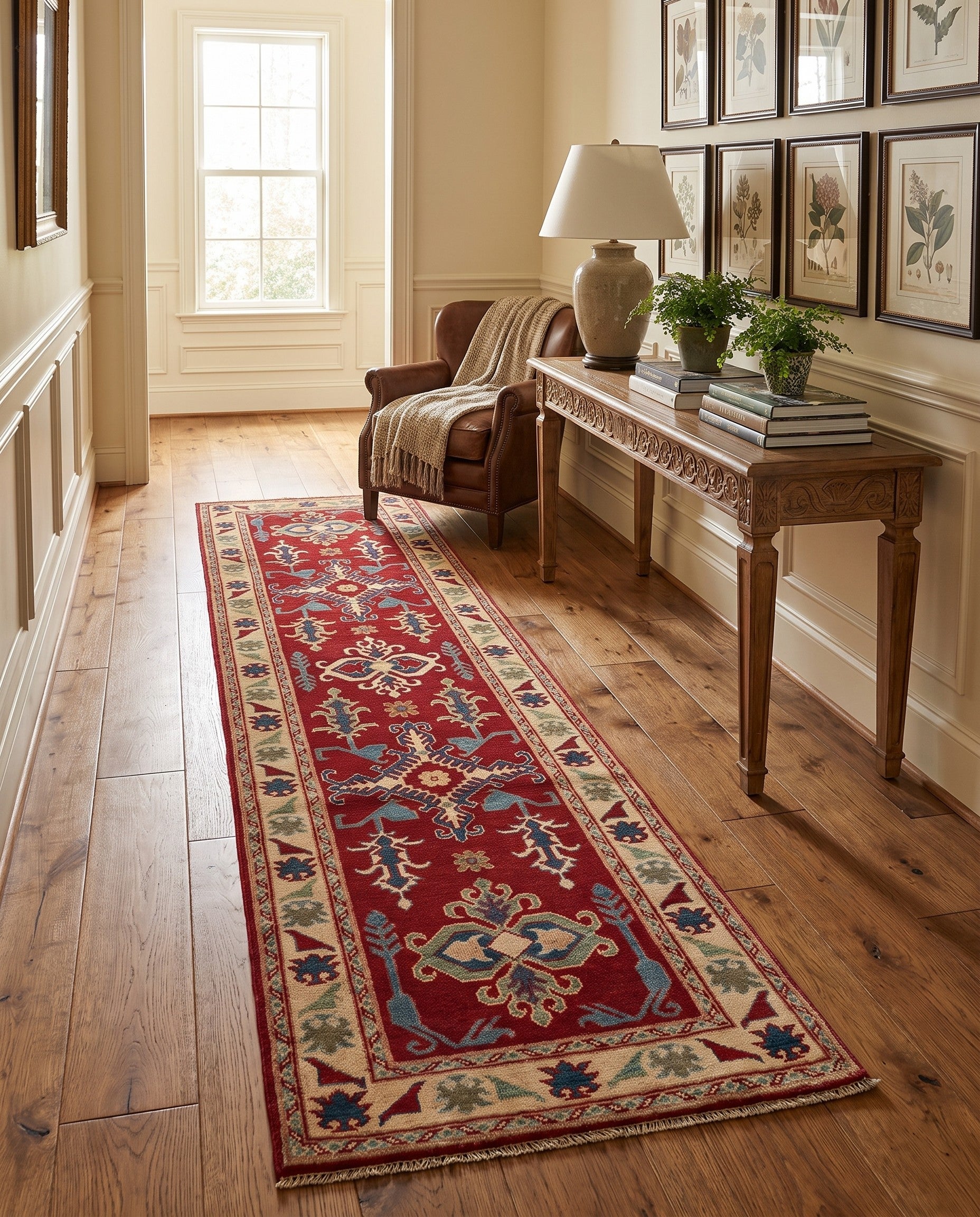 2' 6 x 9' 5 Hand Knotted Kazak Runner Rug