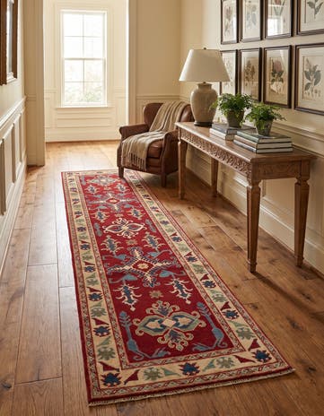 2' 6 x 9' 5 Hand Knotted Kazak Runner Rug