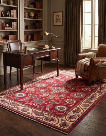 5' x 6' 8 Hand Knotted Kazak Rug
