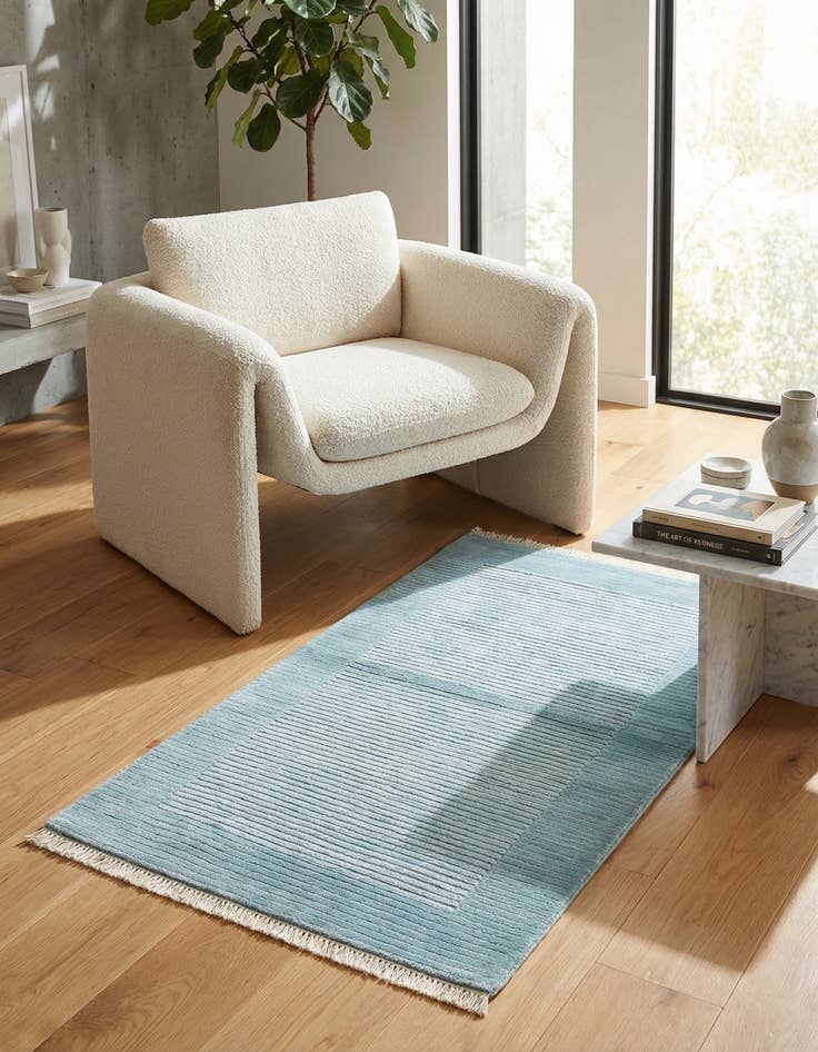 Detail image of 2' 7 x 5' Hand Knotted Darya Wool Rug