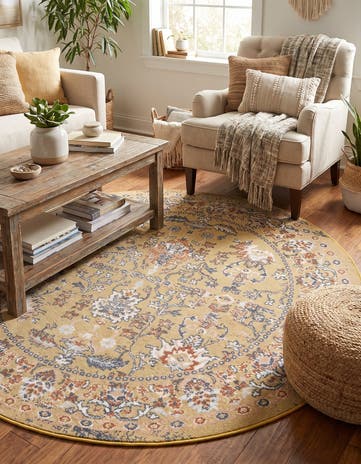 5' 3 x 5' 3 Kamala Washable Round Rug