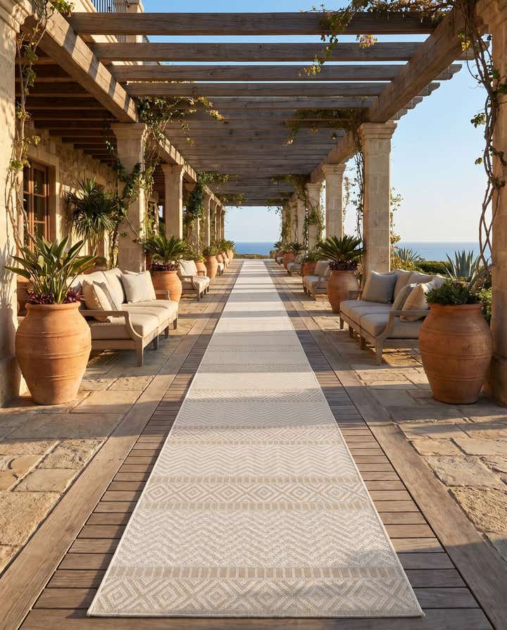 4' x 82' Easy-Clean Indoor / Outdoor Runner Rug