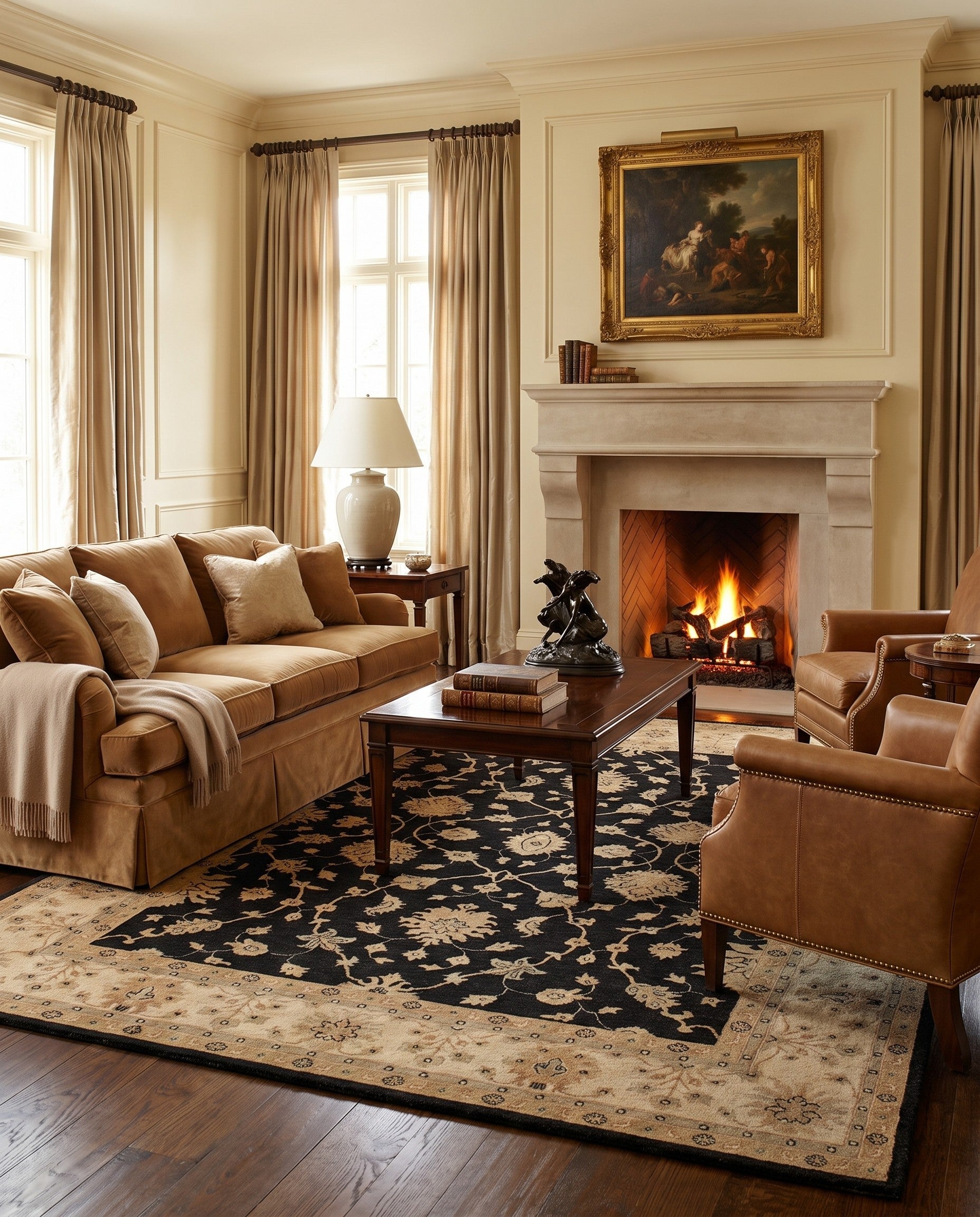 8' x 9' 9 Hand Knotted Ziegler Rug