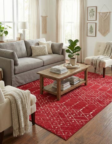 Raspberry Pink Paxon Trellis Rug