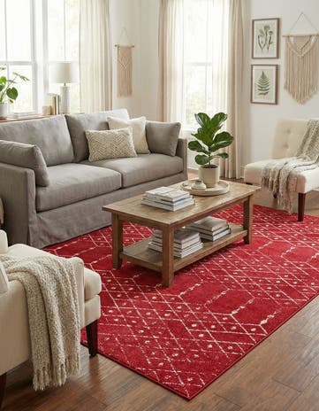 Raspberry Pink Paxon Trellis Rug