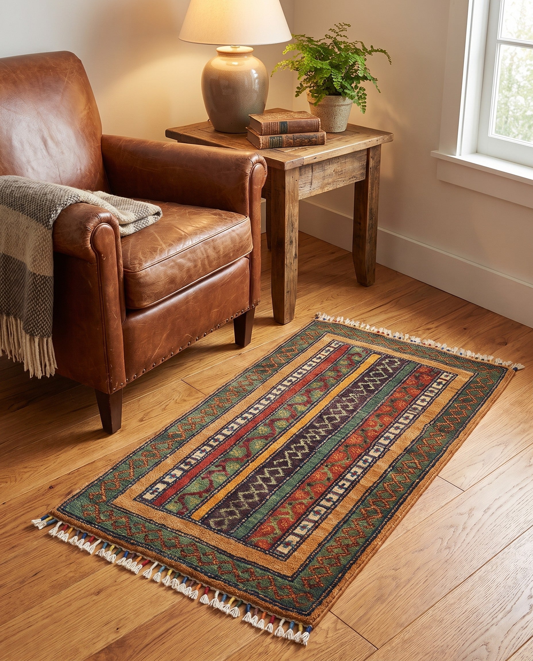 1' 8 x 3' 5 Hand Knotted Ariana Ziegler Rug