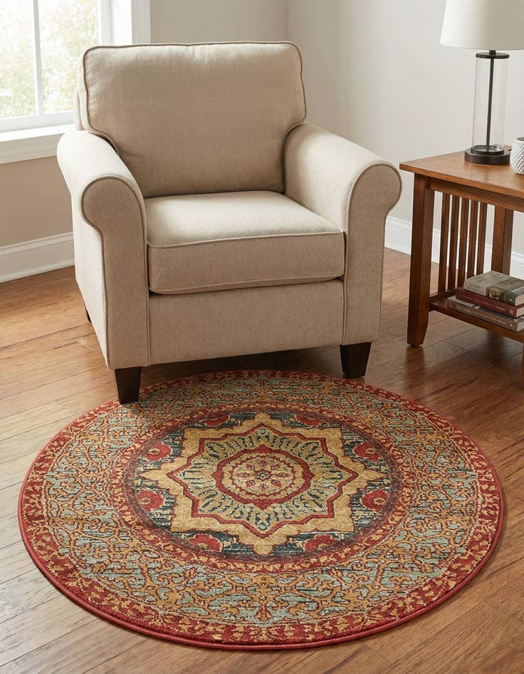 Detail image of 3' x 3' Mamluk Round Rug