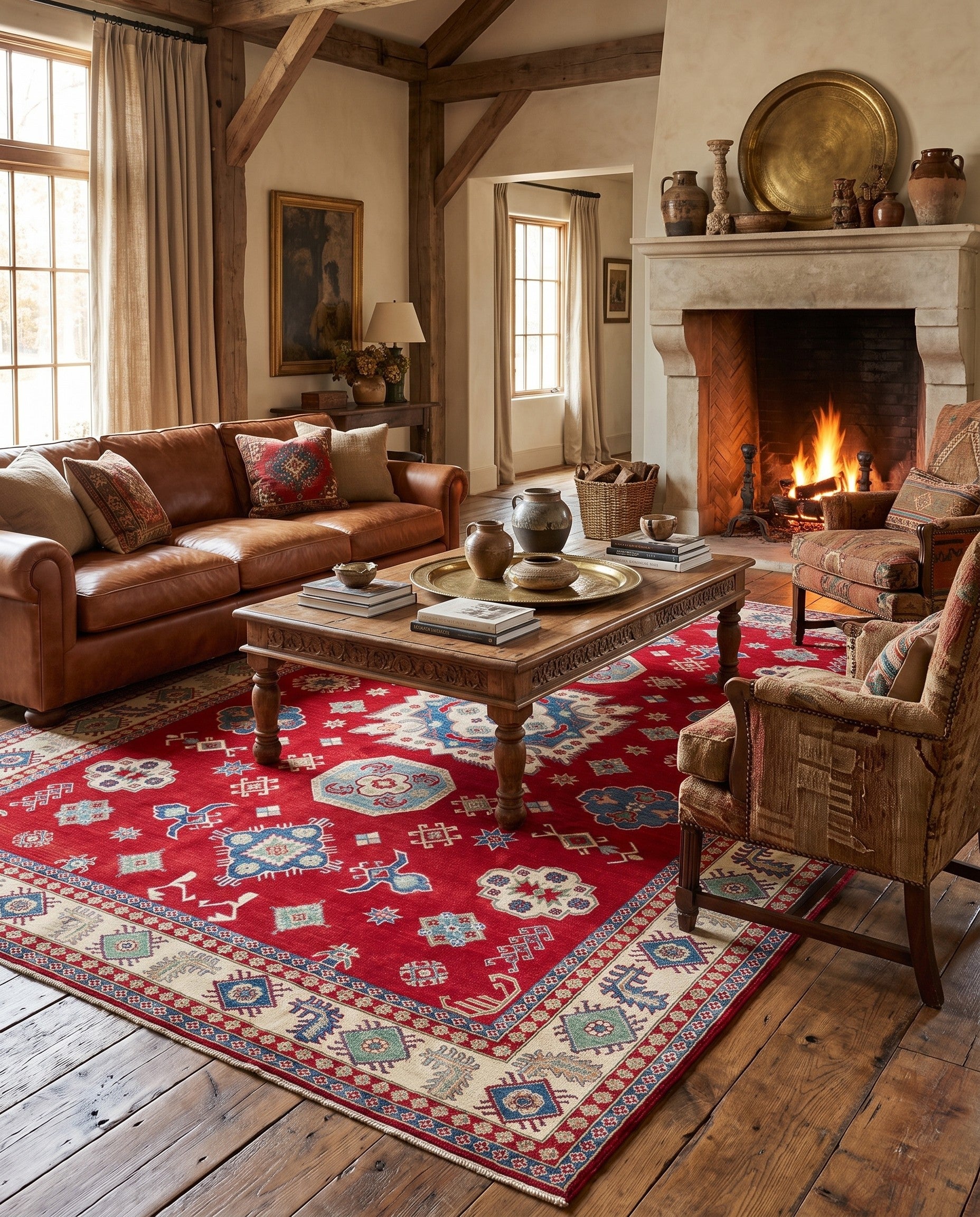 9' 11 x 13' 5 Hand Knotted Kazak Rug