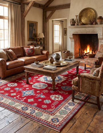 9' 11 x 13' 5 Hand Knotted Kazak Rug