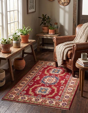 2' 8 x 4' 4 Hand Knotted Kazak Rug