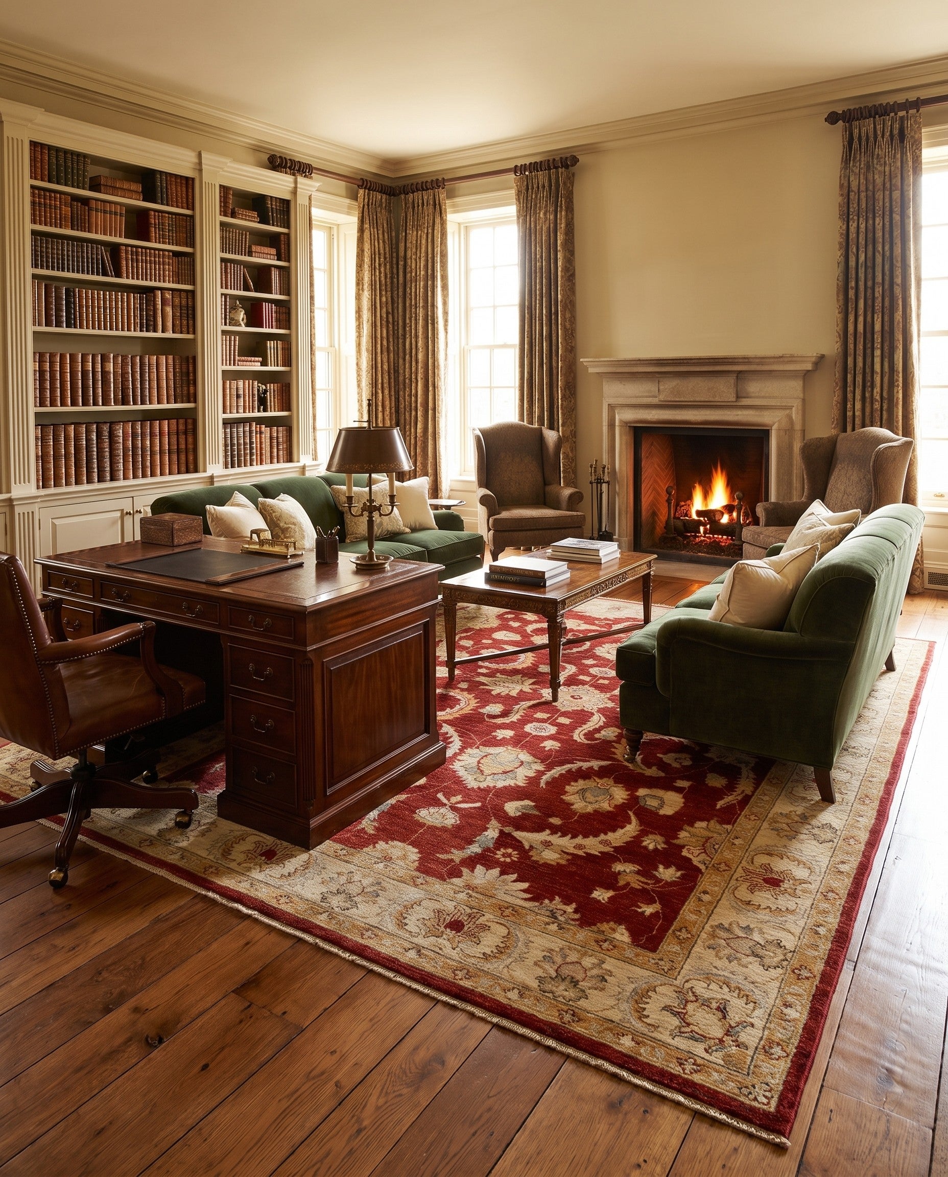 6' 8 x 9' 7 Hand Knotted Ziegler Rug