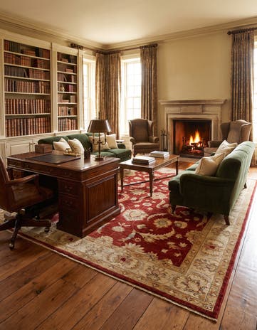 6' 8 x 9' 7 Hand Knotted Ziegler Rug