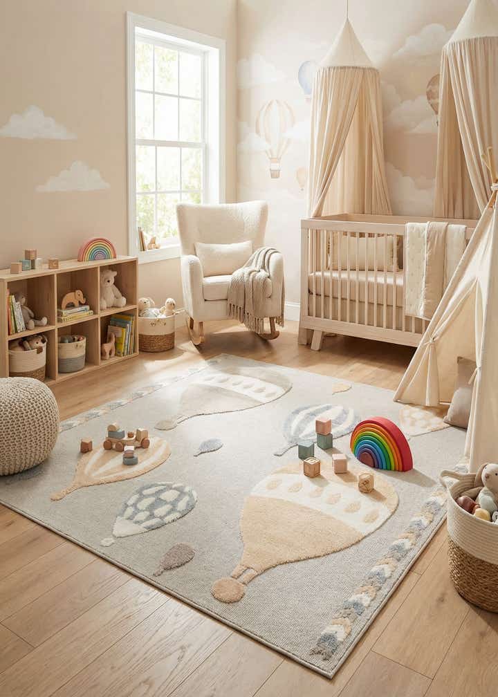 7' 10 x 7' 10 Whimsy Kids Square Rug