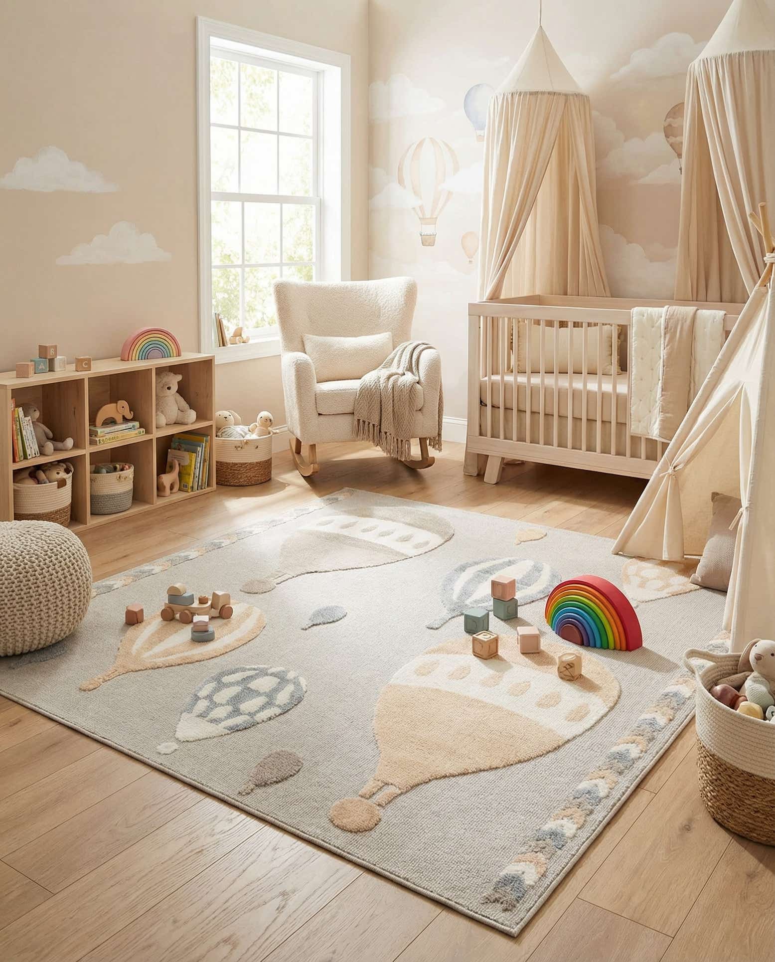 7' 10 x 7' 10 Whimsy Kids Square Rug