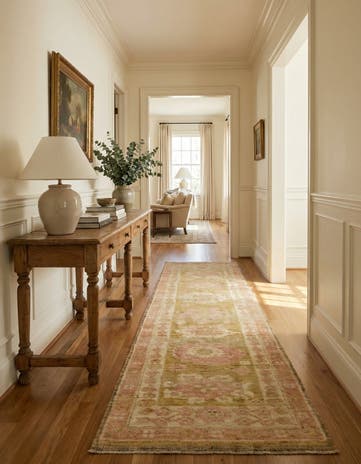 2' 9 x 10' 3 Hand Knotted Oushak Wool Runner Rug