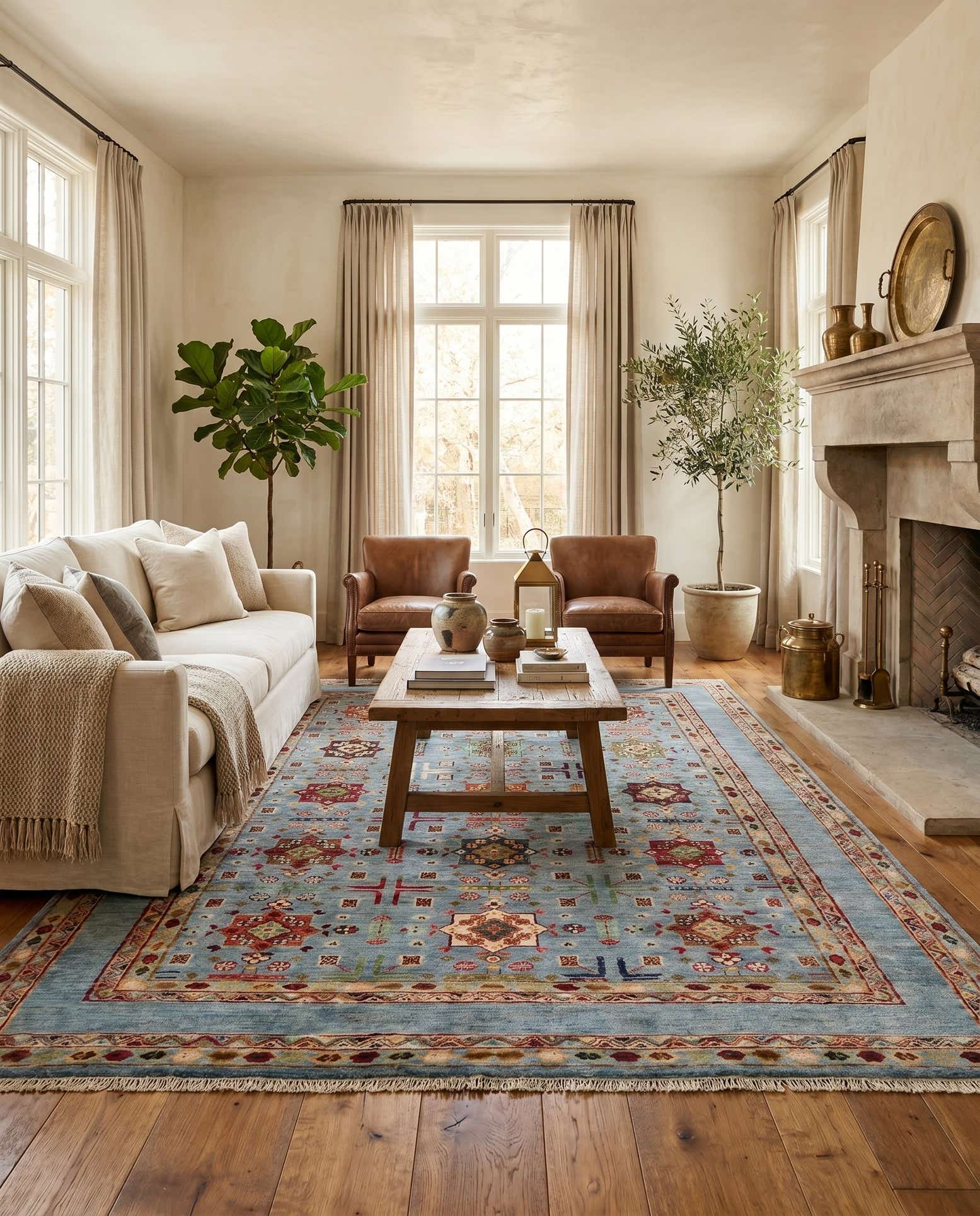 5' 1 x 6' 9 Hand Knotted Ariana Ziegler Rug
