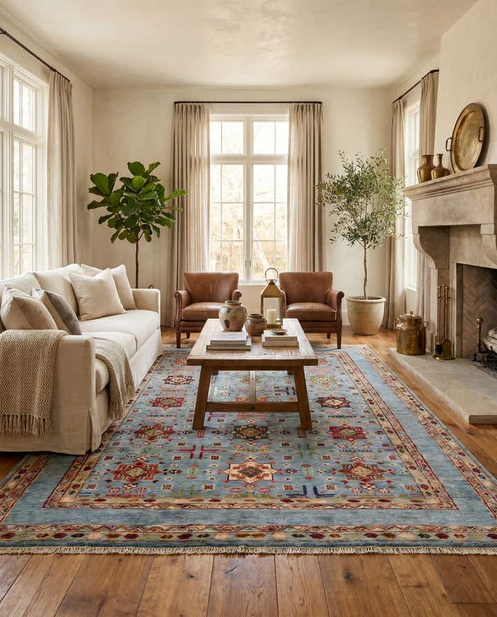 5' 1 x 6' 9 Hand Knotted Ariana Ziegler Rug
