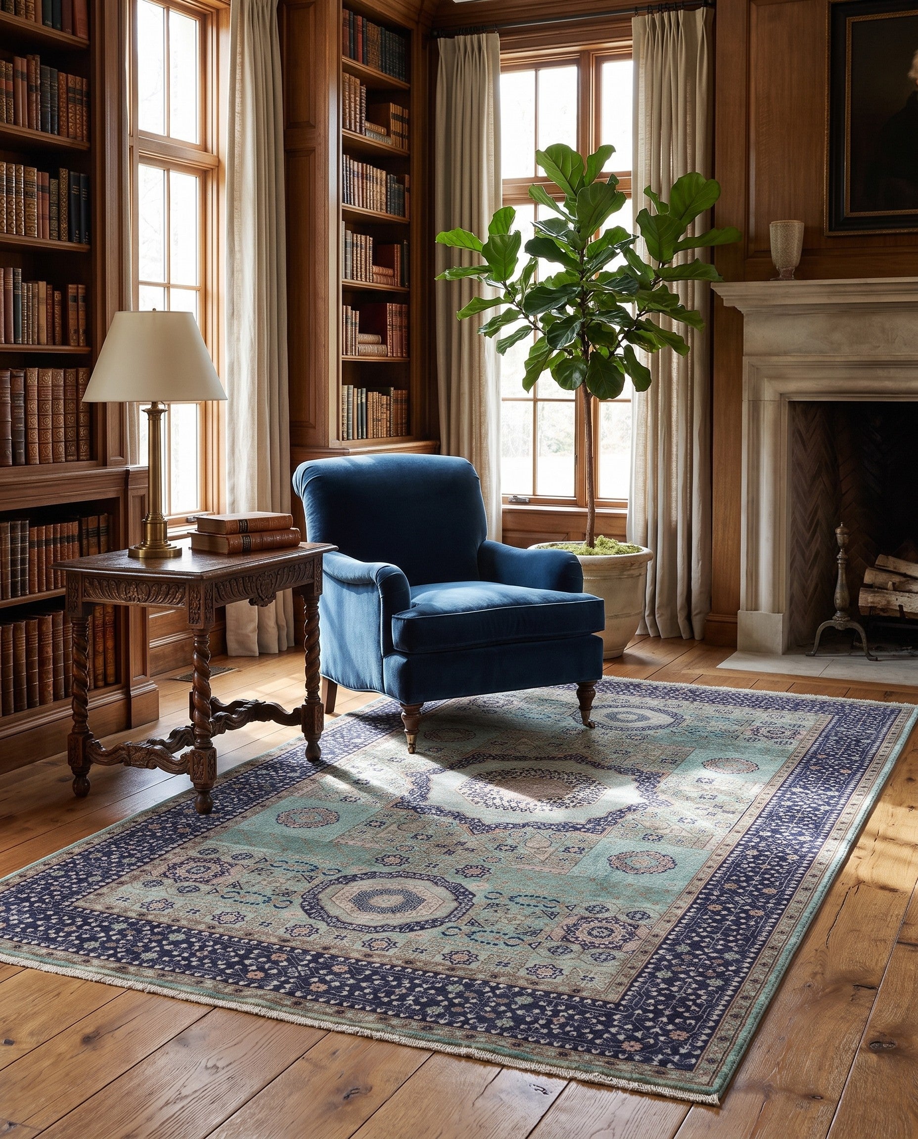 5' x 8' 5 Hand Knotted Mamluk Ziegler Rug