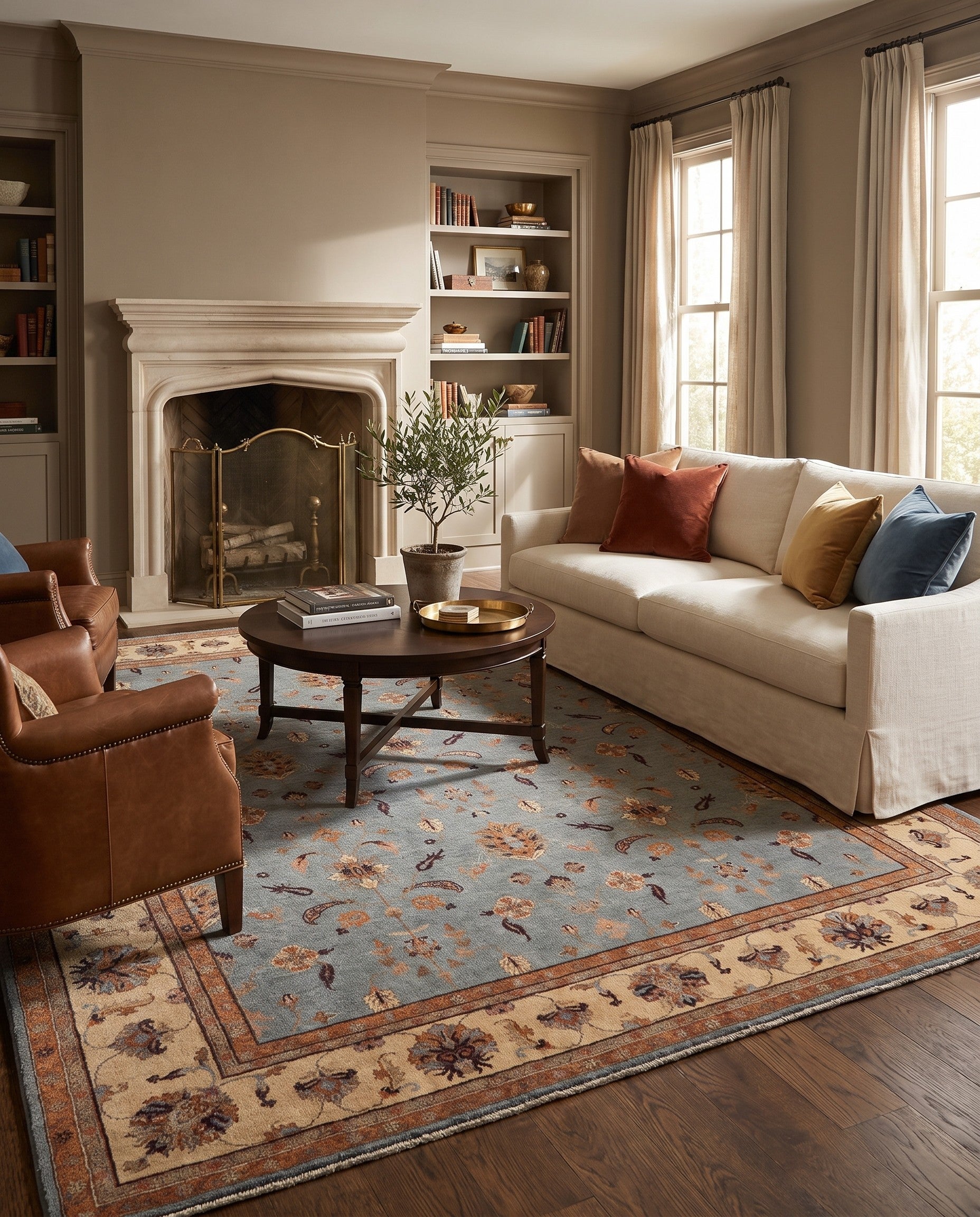 8' 1 x 9' 7 Hand Knotted Peshawar Ziegler Rug