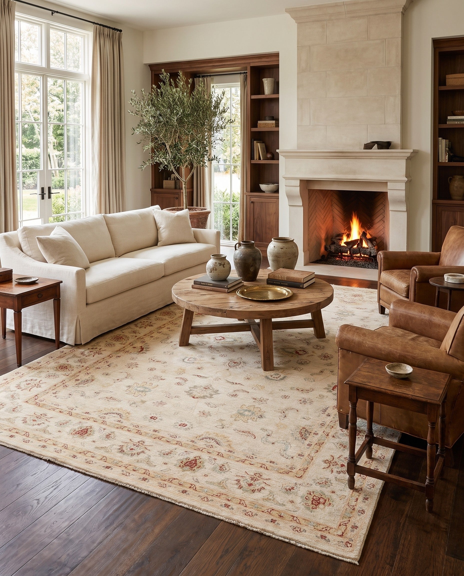 6' 5 x 9' 9 Hand Knotted Ziegler Rug
