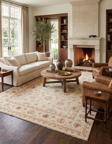 6' 5 x 9' 9 Hand Knotted Ziegler Rug