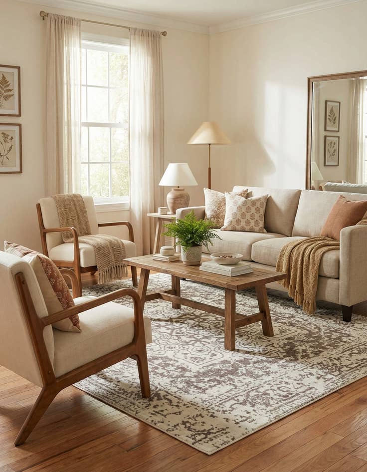 Detail image of 7' 10 x 7' 10 Arlington Square Rug