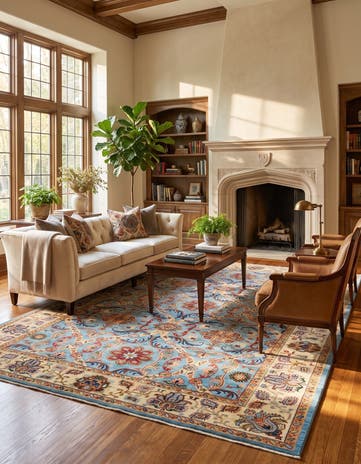 7' 1 x 9' 11 Hand Knotted Ariana Ziegler Rug