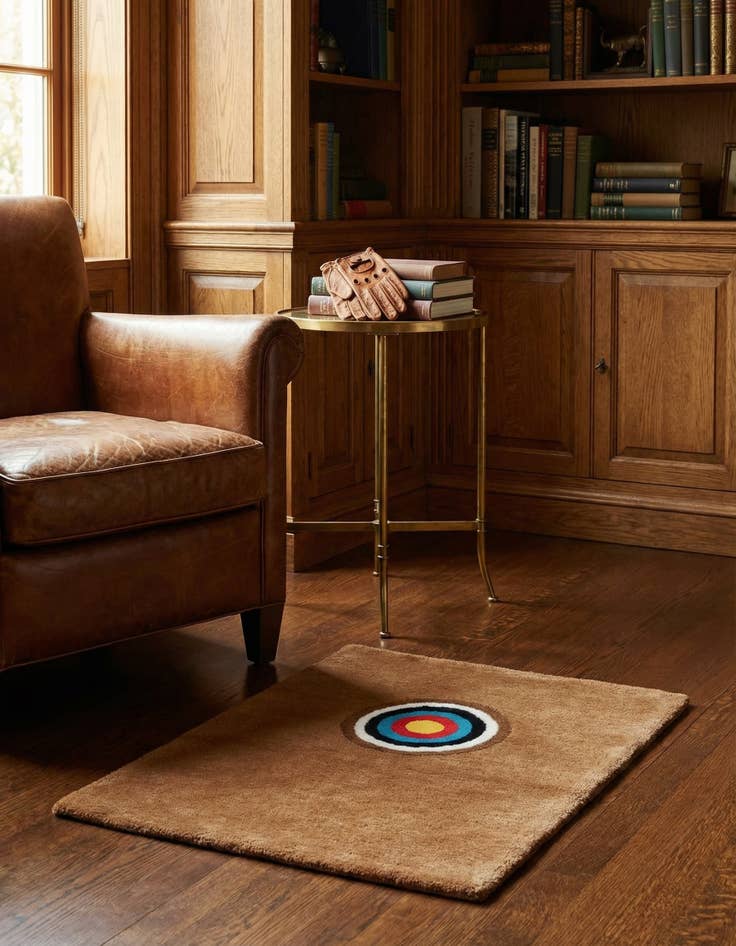 Detail image of 1' 4 x 2'  Hand Knotted WM Brown Driver Rug