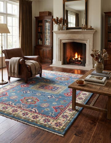 5' 3 x 7' Hand Knotted Kazak Rug