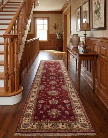 2' 7 x 8' 10 Hand Knotted Pershawar Ziegler Runner Rug