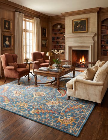 6' 10 x 9' 8 Hand Knotted Ariana Ziegler Rug