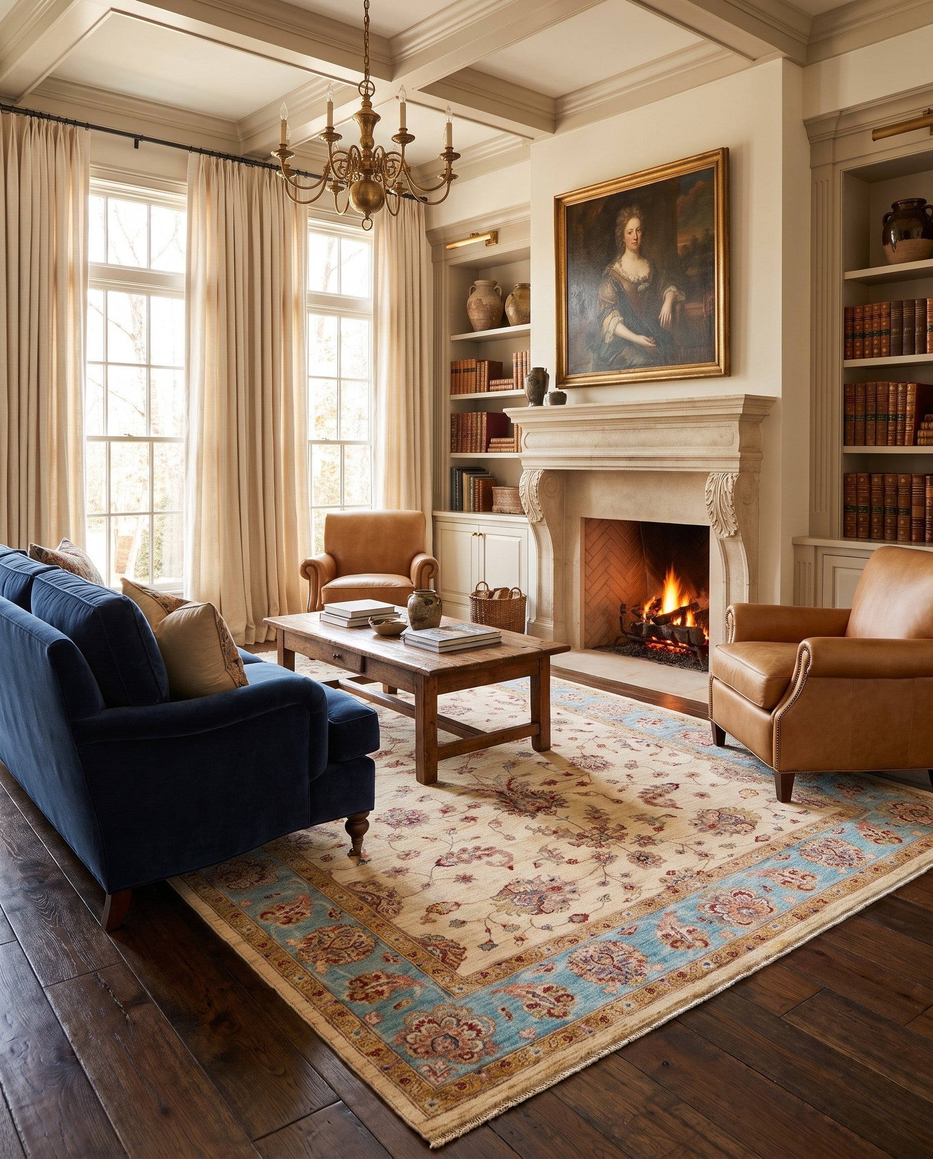 6' 9 x 9' 10 Hand Knotted Ziegler Rug
