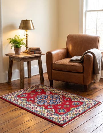 2' x 3' 1 Hand Knotted Kazak Rug